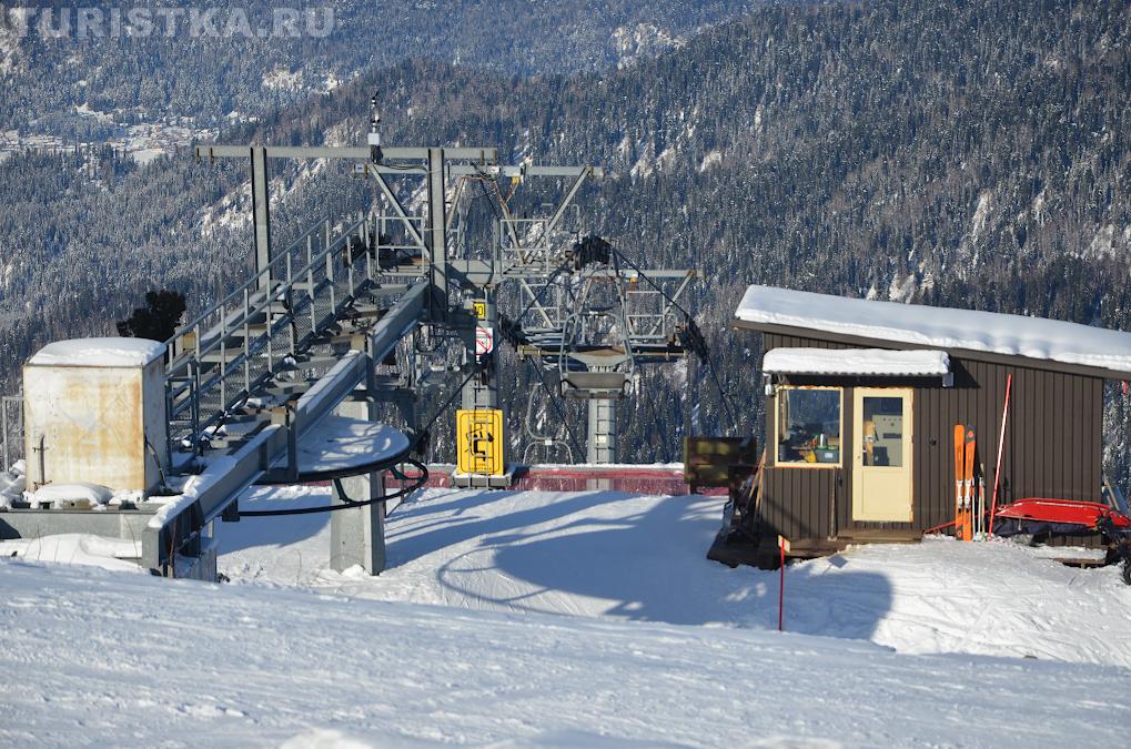 Верхняя станция подъемника