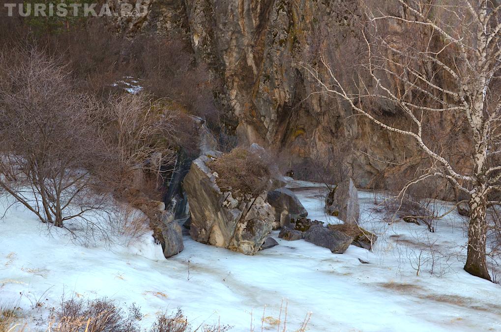 Лед в долине водопада Чечкыш