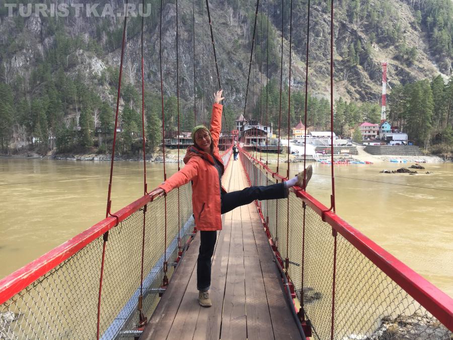 "Какой длинный балетный станок!" Мост через Катунь у Царской охоты
