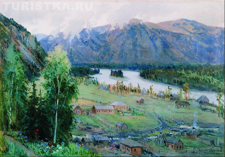 Чорос-Гуркин Г. "Село Анос. Вид усадьбы"