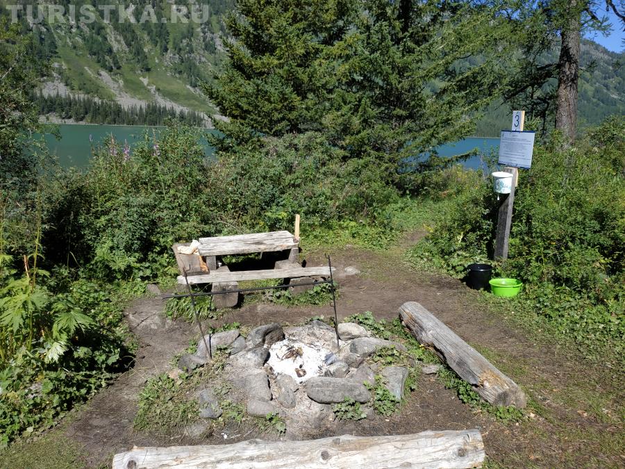 Стоянка на кардоне на Среднем Мультинском озере