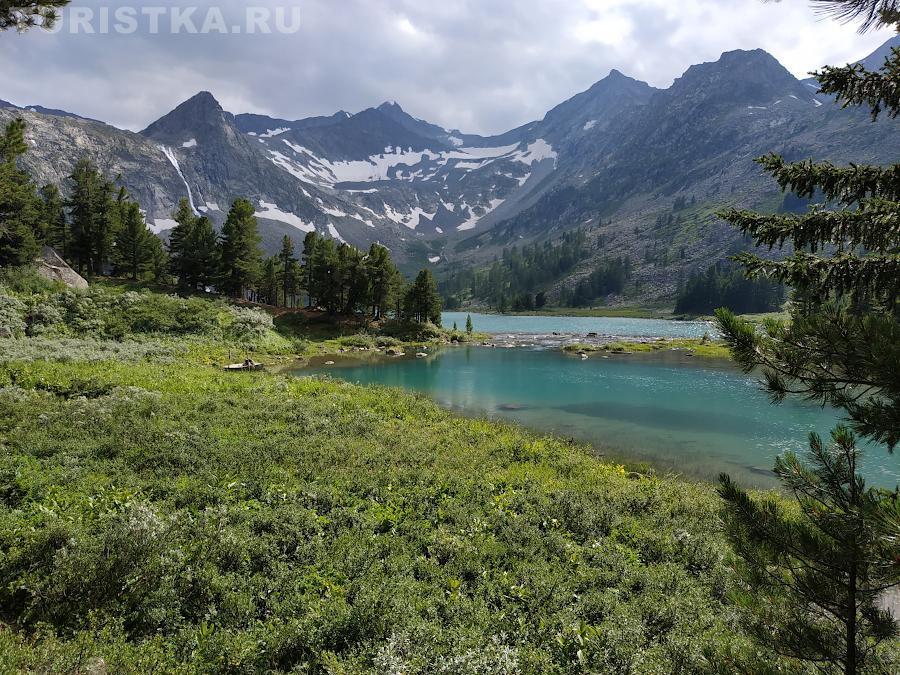 Озеро Крепкое перетекает в лагуну (разлив)