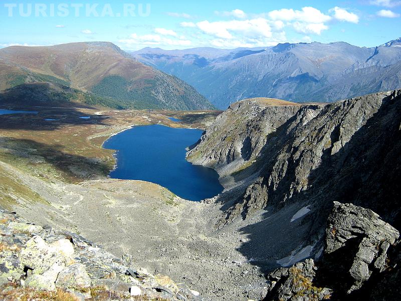 Вид на озеро Кыргыз с обрыва западного берега