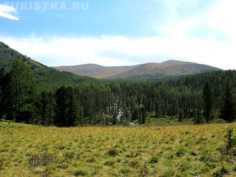 Вдоль реки Акчан, водопад на реке Сарыбель