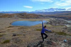 Горный Алтай : Золотая осень на Алтае : Над озером Ештукёль
