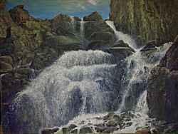 Горный Алтай: Чемальский район : Село Аскат : Выставка семьи Головань : Водопад