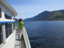 Экскурсии на Телецком озере : Водопад Корбу : Теплоход Пионер Алтая