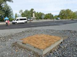 Скульптура Пилигрим на въезде в Республику Алтай