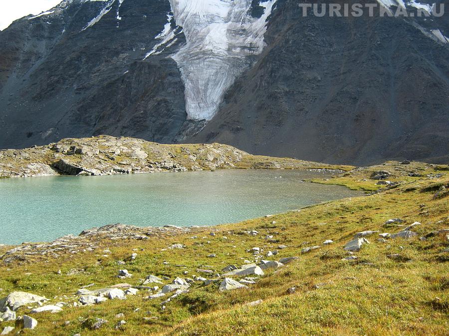 Бирюзовое озеро и ледник Ак-Оюк