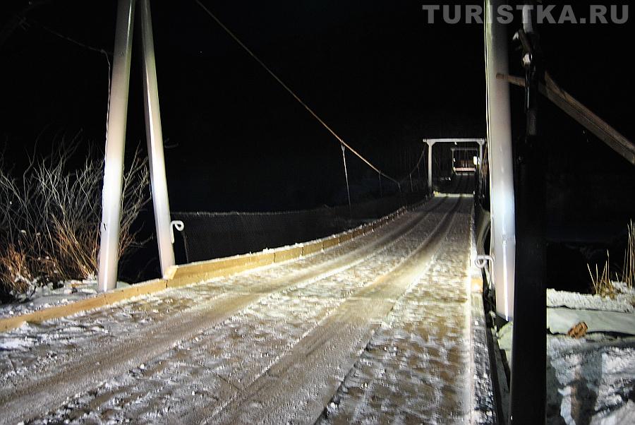 Автомобильный подвесной мост в с. Элекмонар