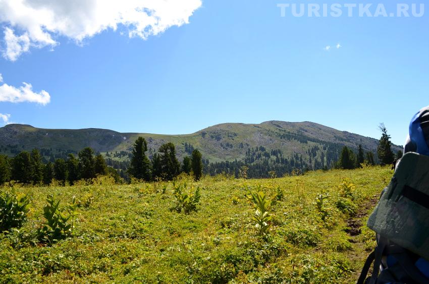 Вид слева от тропы к водопаду, после Замков горных духов