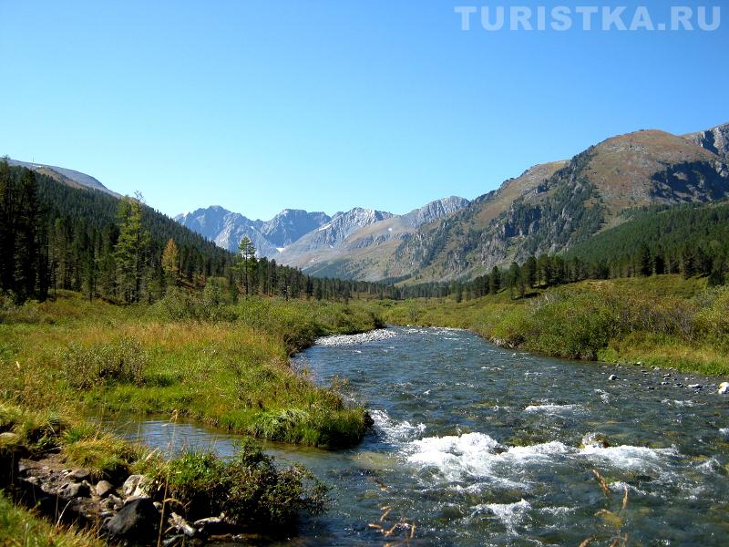 Река Акчан в месте выхода конной тропы к реке