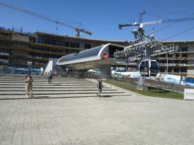 Подъемник в Манжероке на гору Синюха : Нижняя станция подъемника