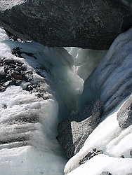Горный Алтай : Ледник Аккем : Ручеёк на леднике
