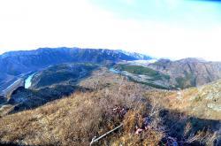 Вид с горы Верблюд на Чемал, реки Катунь и Чемал