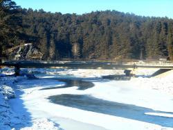Горный Алтай : Мост в Чемале : Новый капитальный мост к Чемальской ГЭС