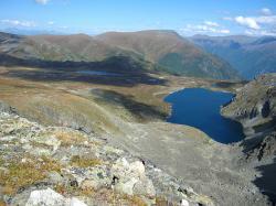 Долина Кыргыз с озером Кыргыз и безымянными озерами