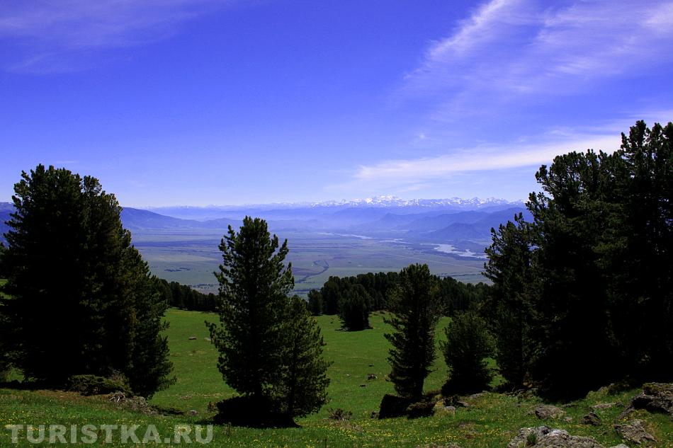 Вид на Уймонскую долину Алтай. 