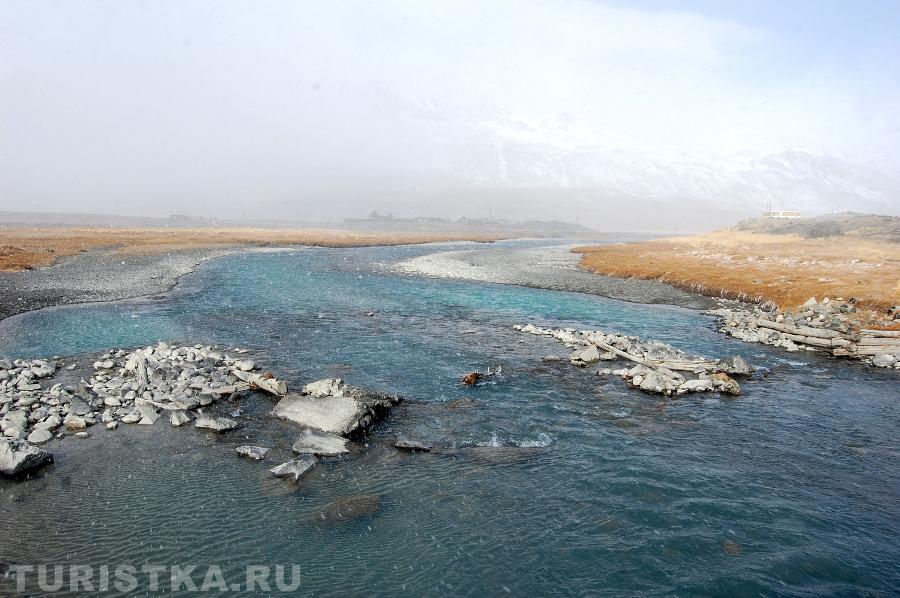 Вид на реку Чаган, село Бельтир, Кош-Агачский район. 