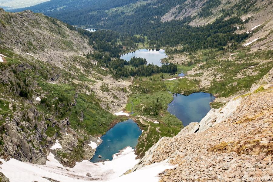 Вид на озера у ледника