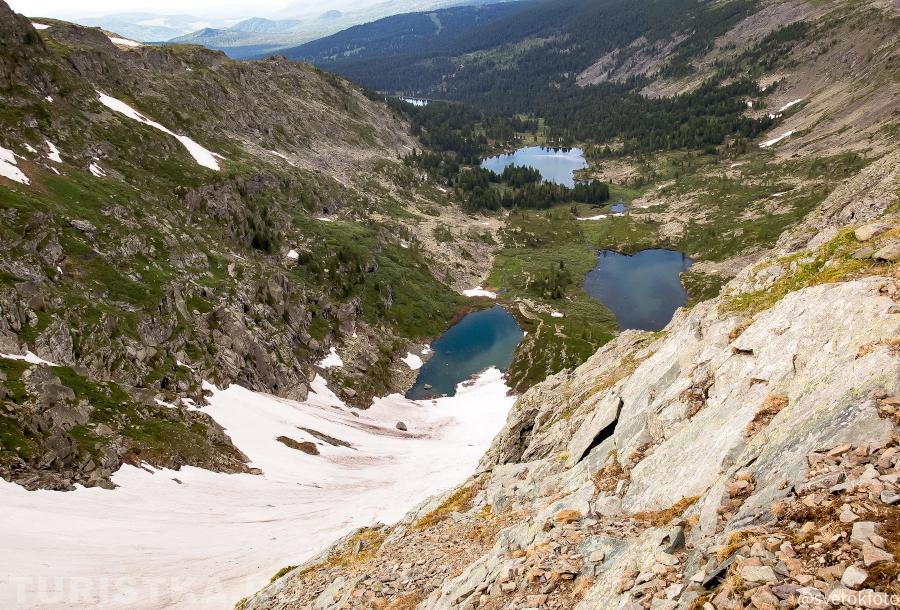Ледник уходящий во второе Каракольское озеро