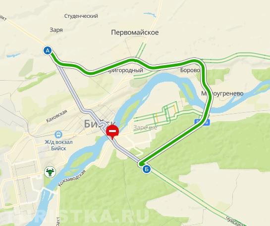 Схема объезда