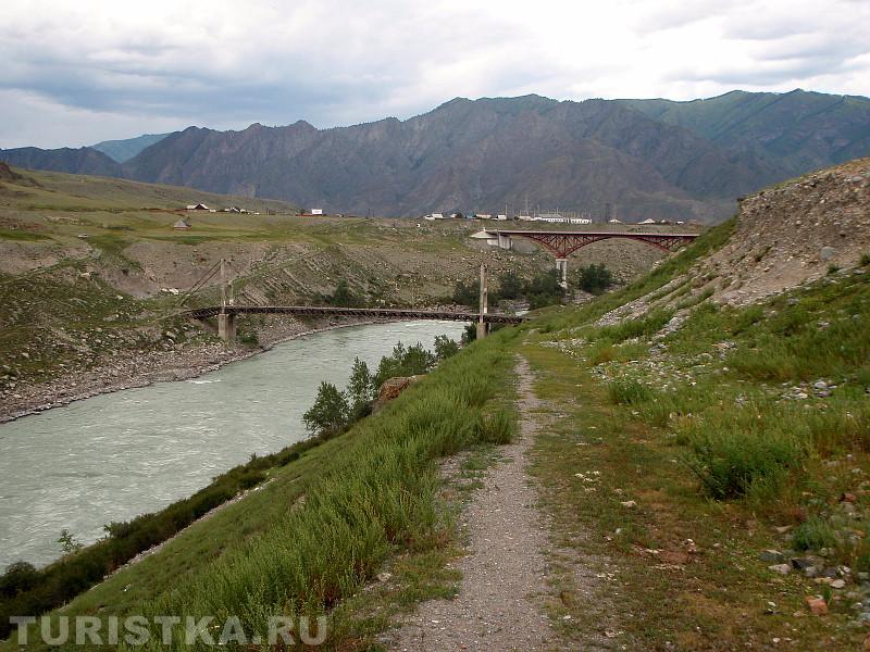 Дорога к Цаплинскому мосту по правому берегу Катуни 