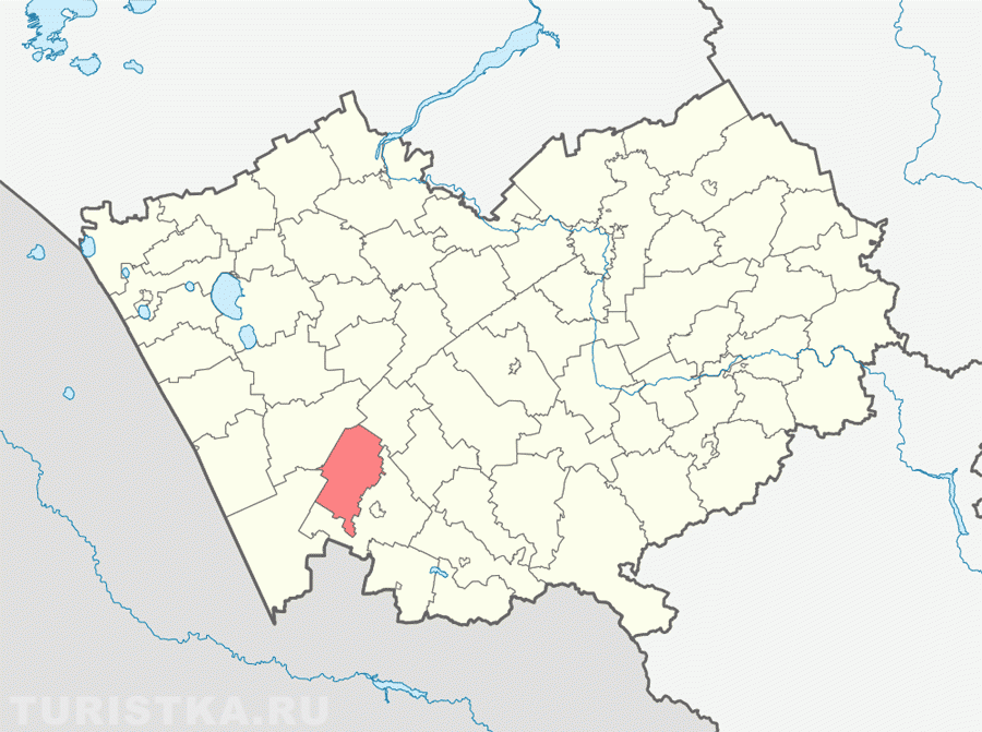 Егорьевский район на карте Алтая