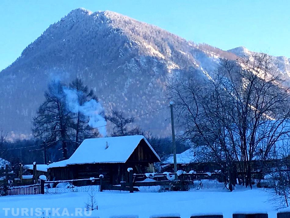Филаретова гора зимой. Алтай.