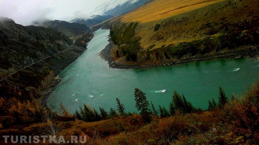 Катунь в октябре между д.Купчегень и Яломаном