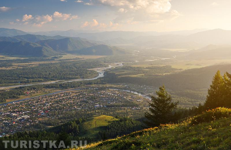 Село Усть-Кокса, реки Кокса и Катунь