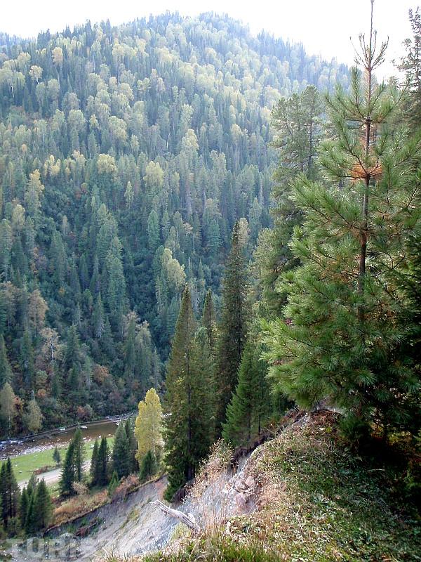 Вид на р. Иогач с высоты карьера