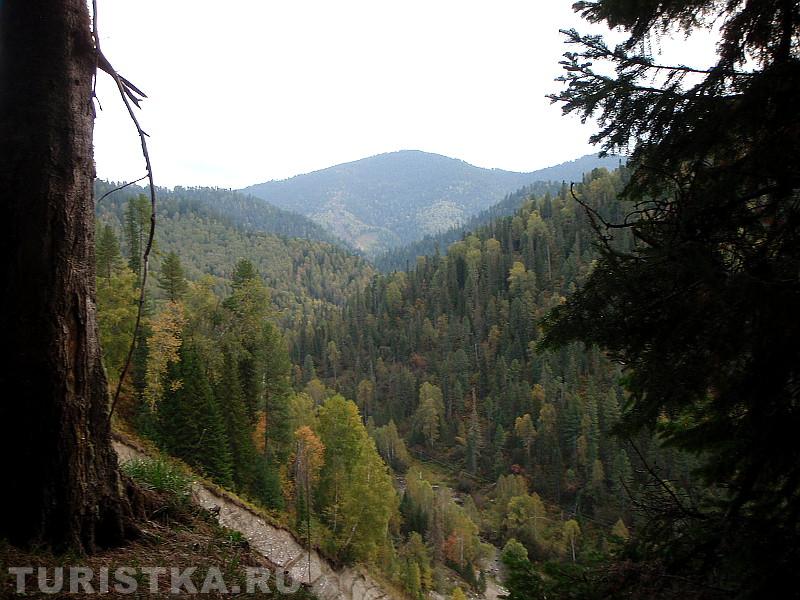 Вид на гору Кокуя и просеку для горнолыжки