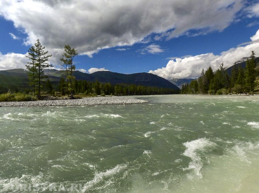 Впадение реки Коксу в Аргут