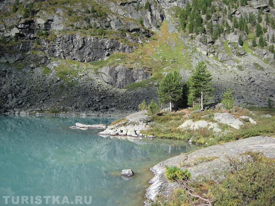 Биюзовая вода Куйгукского озера