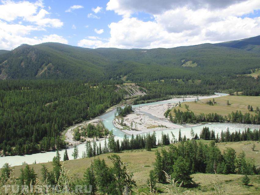 Слияние с Аргутом, вид с перевала