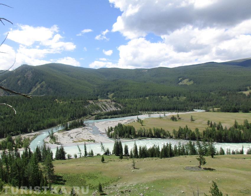 Слияние с Аргутом, вид с перевала