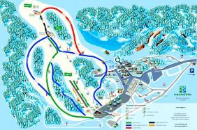 Горный Алтай : Схема горнолыжных трасс на Всесезонном курорте Манжерок