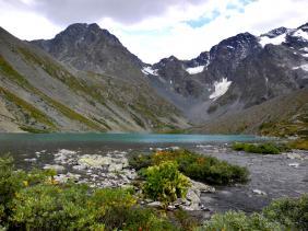Горный Алтай : Озеро Поперечное в районе Мультинских озер : Озеро Верхнее Поперечное