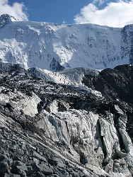 Горный Алтай : Ледник Аккем : Ледопад у Аккемской стены