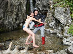 Кому лето, кому зной, кому дождик проливной. Муехтинский водопад.