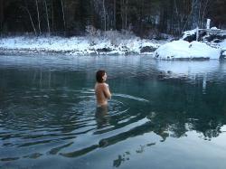 Зимний отдых на Алтае : Крещение на Голубых озерах
