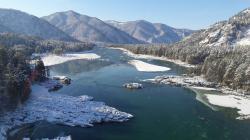 Зимний тур Горный Алтай : Река Катунь