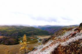 Золотая Осень 2023 - Вид с горы на Чуйские меандры