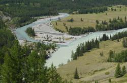 Слияние с Аргутом, вид с перевала