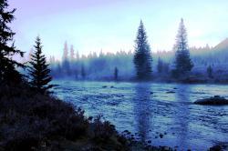 Река Мульта утром