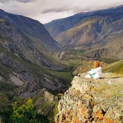 Фотоконкурс Золотая осень на Алтае 2020. Долина реки Чулышман вид сверху. Дата: 09.2020