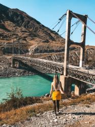 Фотоконкурс Золототая осень на Алтае 2018. Мост в селе Иня.