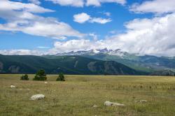 Горный Алтай : Кош-Агачский район, Степь Самаха : Степь Самаха и отроги Катунского хребта