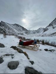 Ауууу, конь, вернись. Аккемское озеро, гора Белуха.